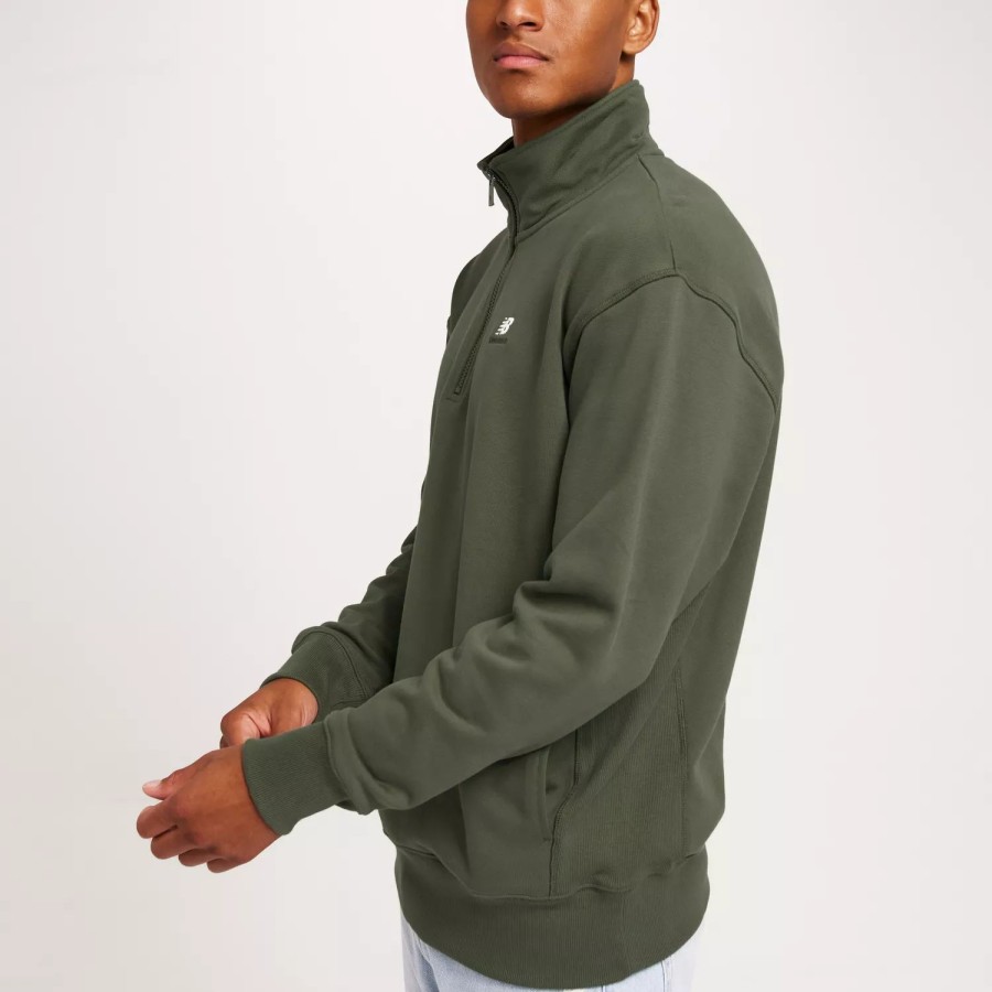 Toj New Balance | Athletics Remastered French Terry 1/4 Zip Olive