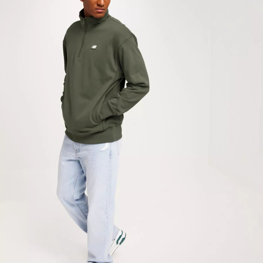 Toj New Balance | Athletics Remastered French Terry 1/4 Zip Olive