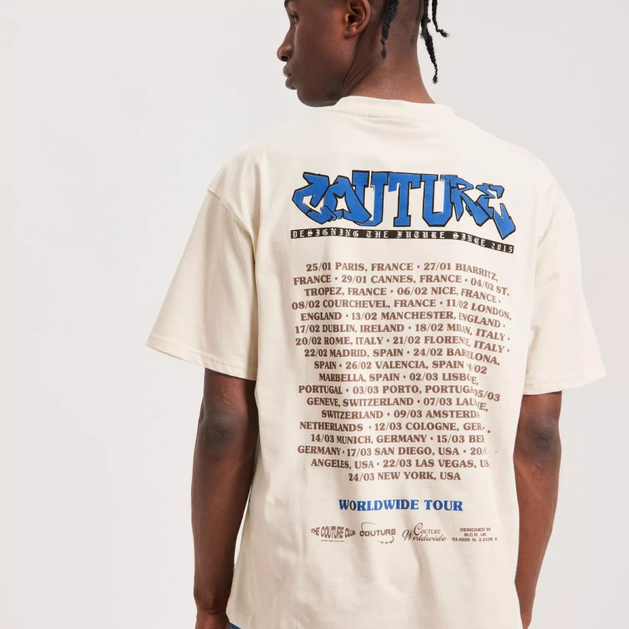 Toj The Couture Club | Distorted Smile T-Shirt Offwhite