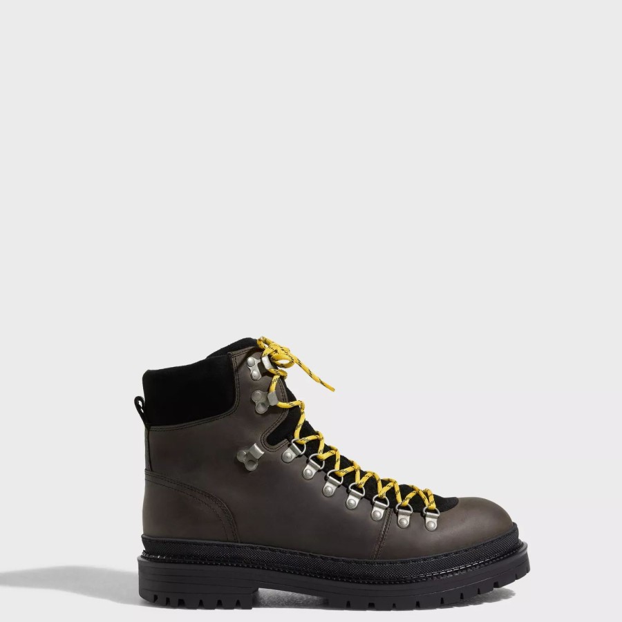 Sko Selected Homme | Slhlandon Leather Hiking Boot B Demitasse