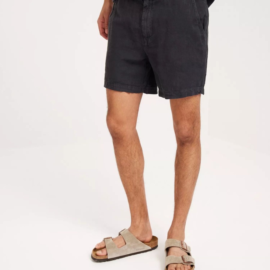 Toj Superdry | Studios Overdyed Linen Short Blue Graphite