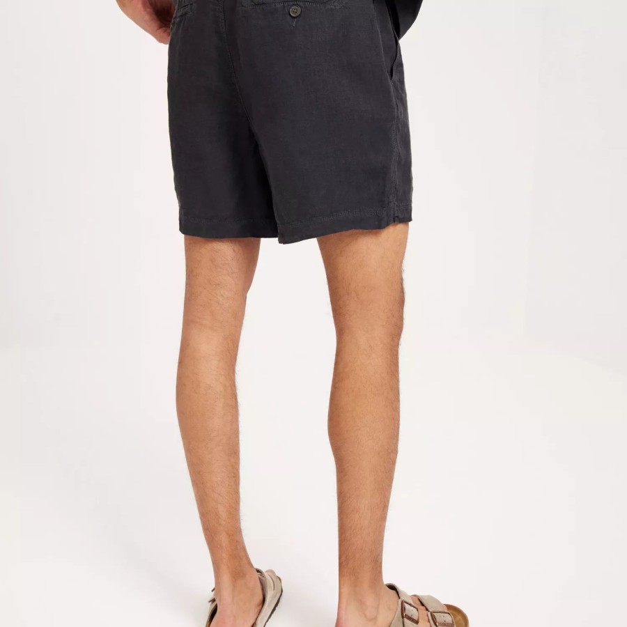 Toj Superdry | Studios Overdyed Linen Short Blue Graphite