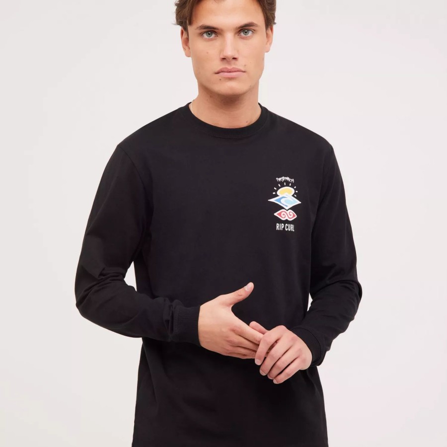 Toj Ripcurl | Search Icon L/S Tee Black