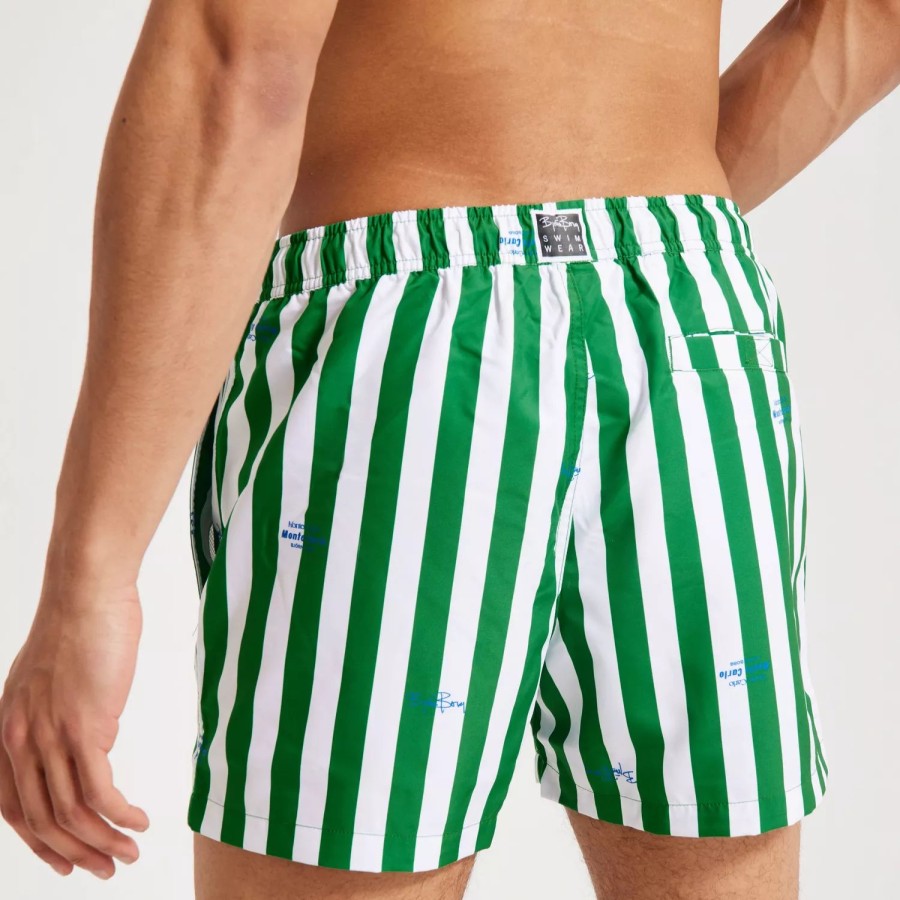 Toj Bj枚rn Borg | Borg Print Swim Shorts Stripe