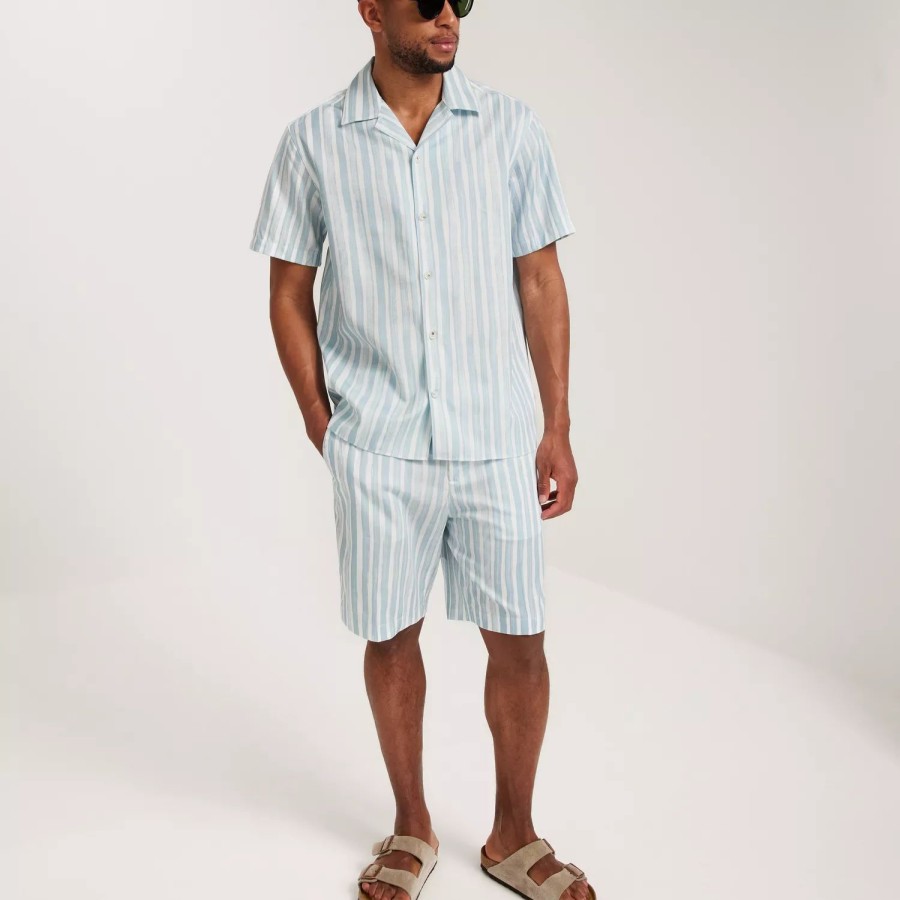 Toj J Lindeberg | Earl Painted Stripe Short Dream Blue