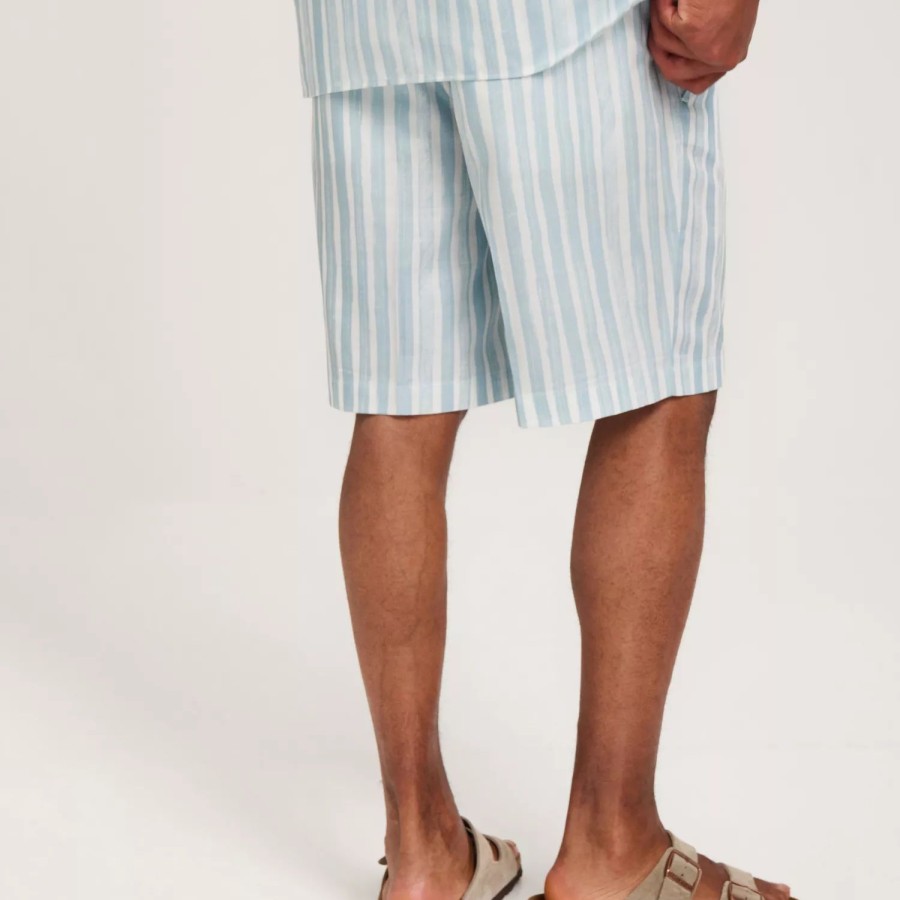 Toj J Lindeberg | Earl Painted Stripe Short Dream Blue