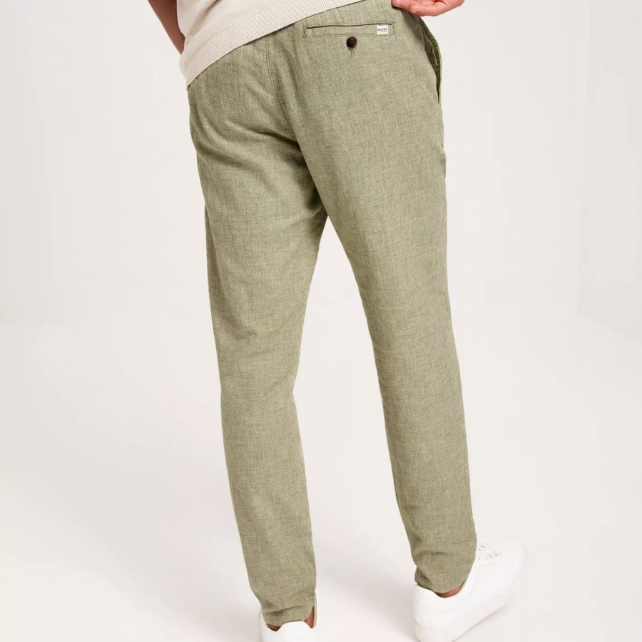 Toj Selected Homme | Slh172-Slimtape Brody Linen Pant No Olive Branch Mixed W. Oatmeal