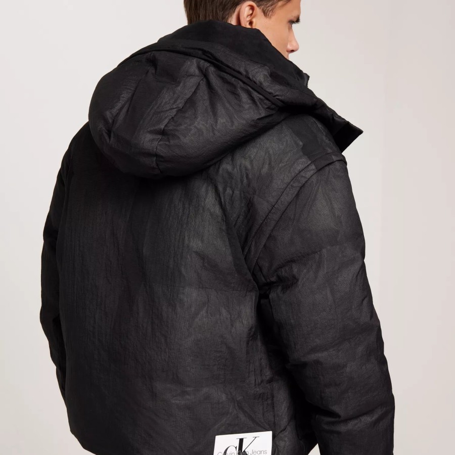 Toj Calvin Klein Jeans | Quilted Mesh Puffer Jacket Ck Black