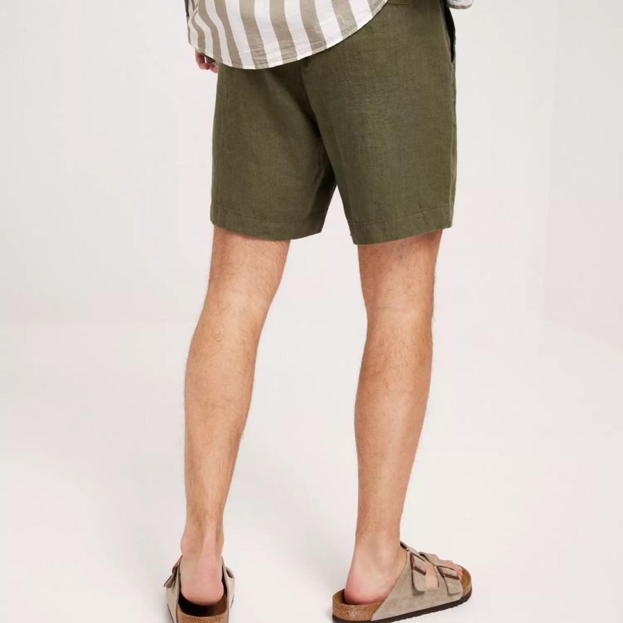 Toj Woodbird | Bommy Linen Shorts Army