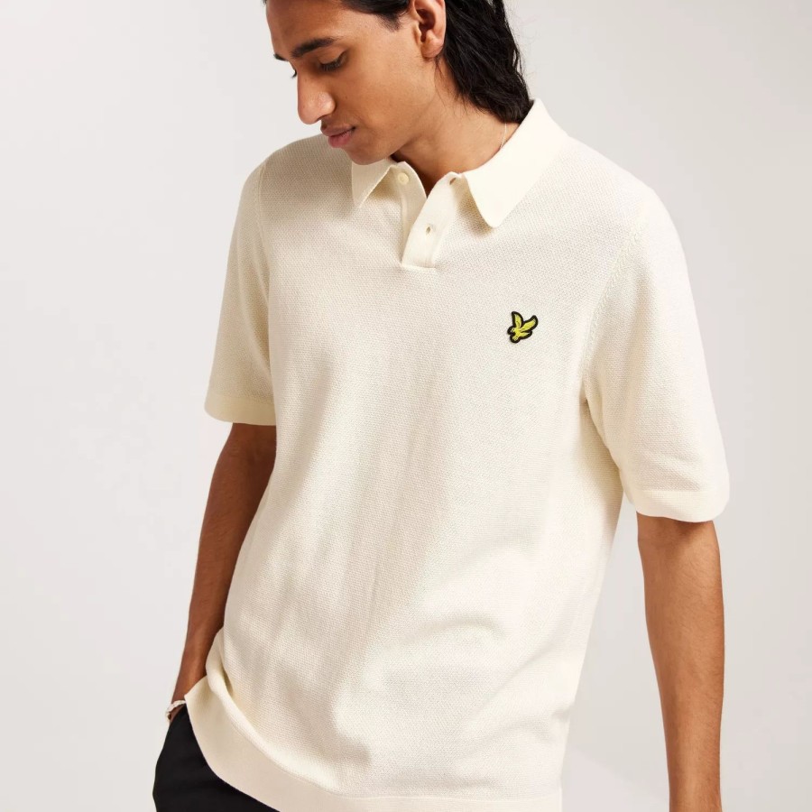 Toj Lyle & Scott | Textured Knitted Polo White