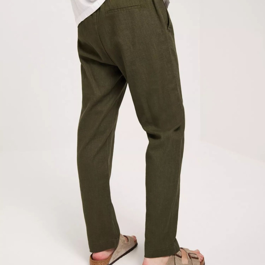 Toj Ciszere | Harlow Linen Trousers Green