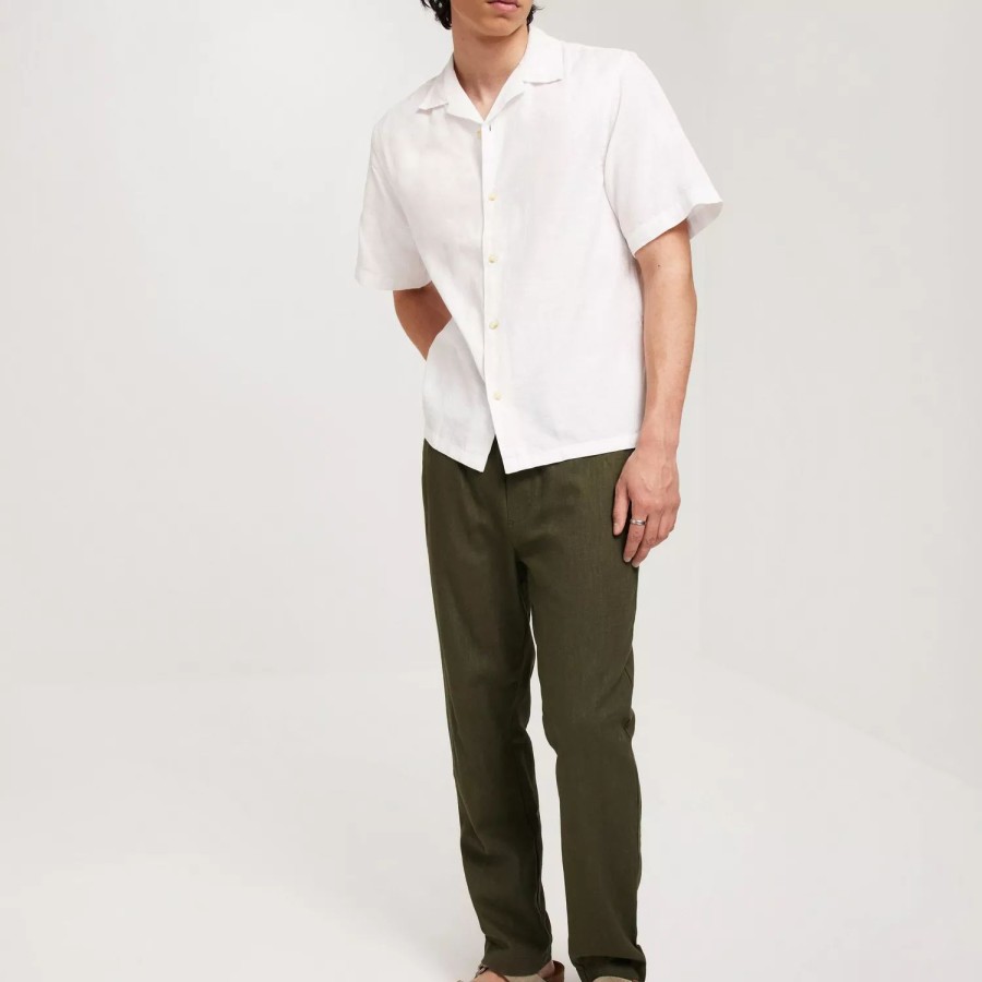 Toj Ciszere | Harlow Linen Trousers Green