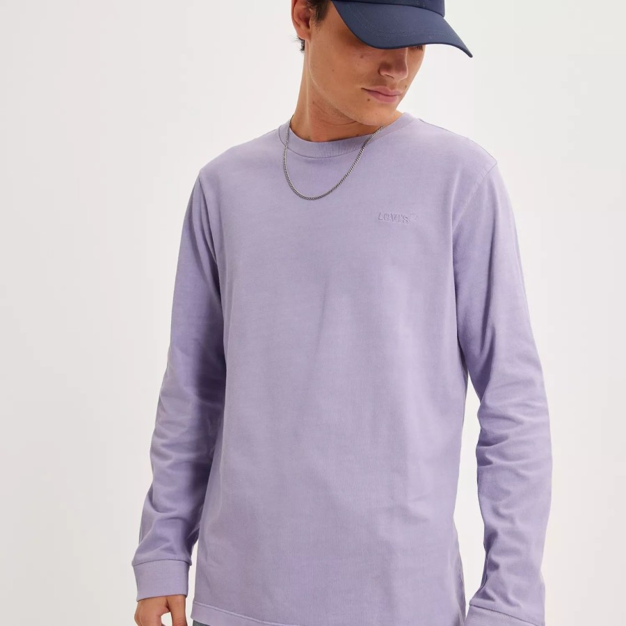 Toj Levi's | Ls Red Tab Tee Dusk Fp Garment Blue