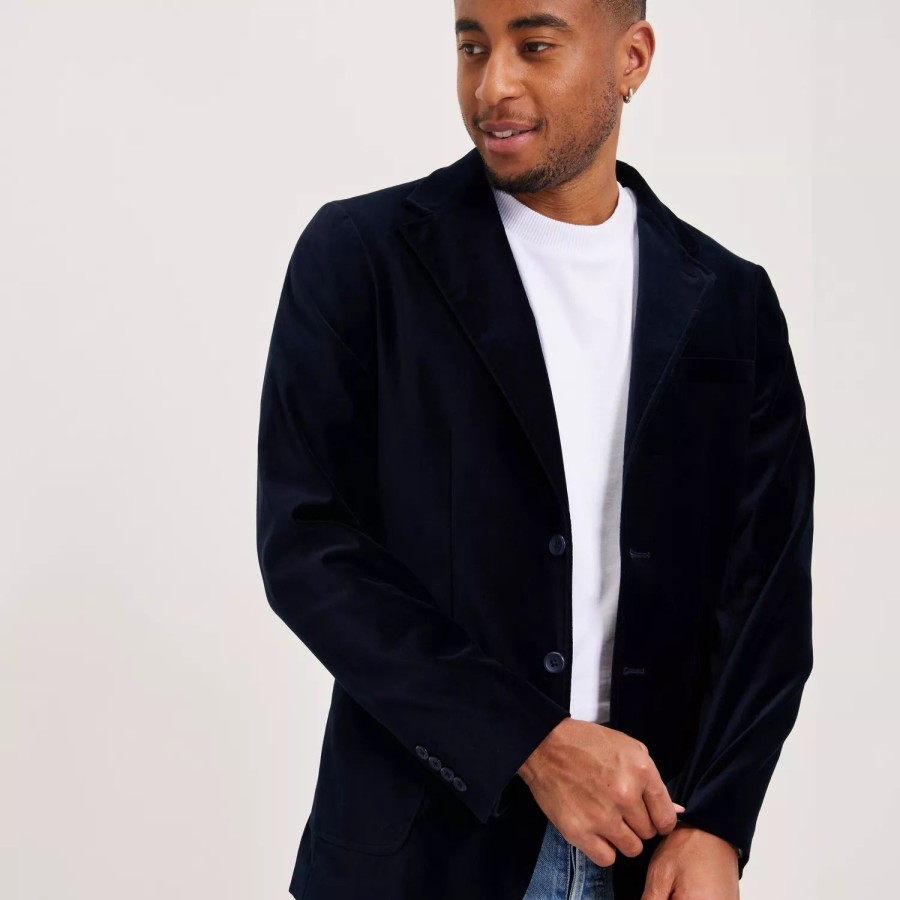 Toj Selected Homme | Slhslim-Portland Velvet Blz B Navy Blazer