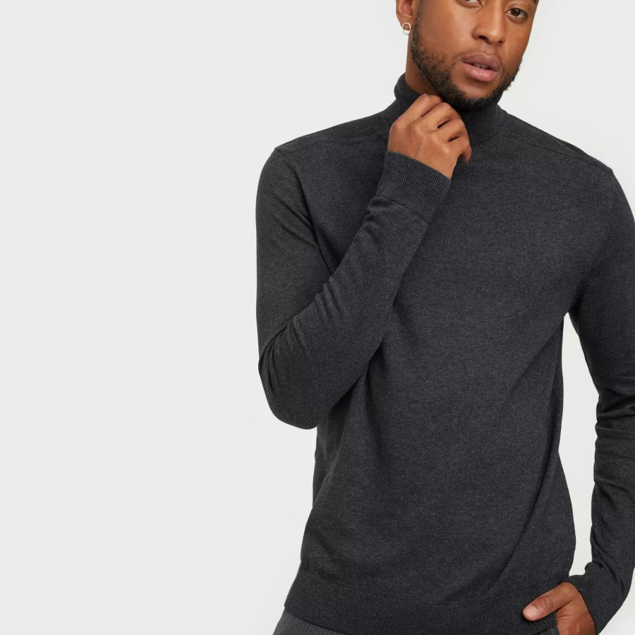 Toj Selected Homme | Slhberg Roll Neck B Noos Antracit