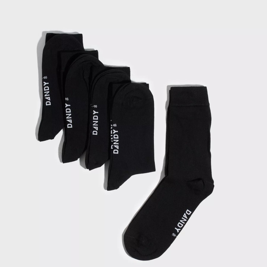 Toj Frank Dandy | Bamboo Solid Crew Sock Black