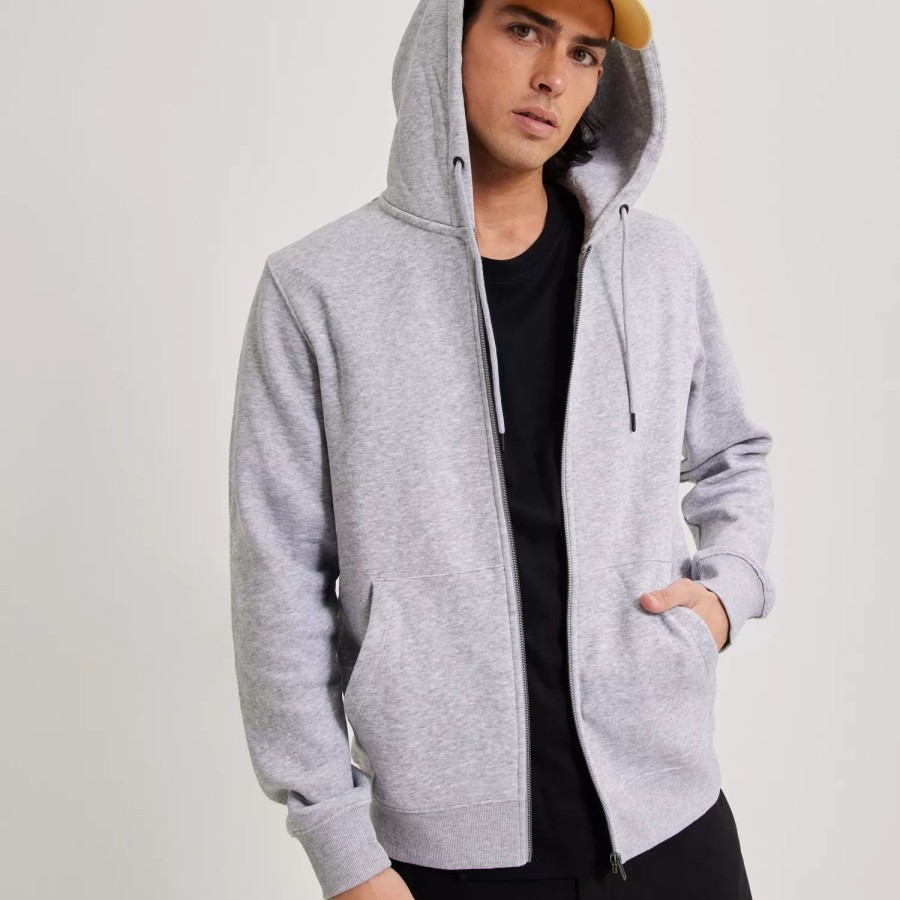 Toj Jack & Jones | Jjestar Basic Sweat Zip Hood Noos Light Grey Melange