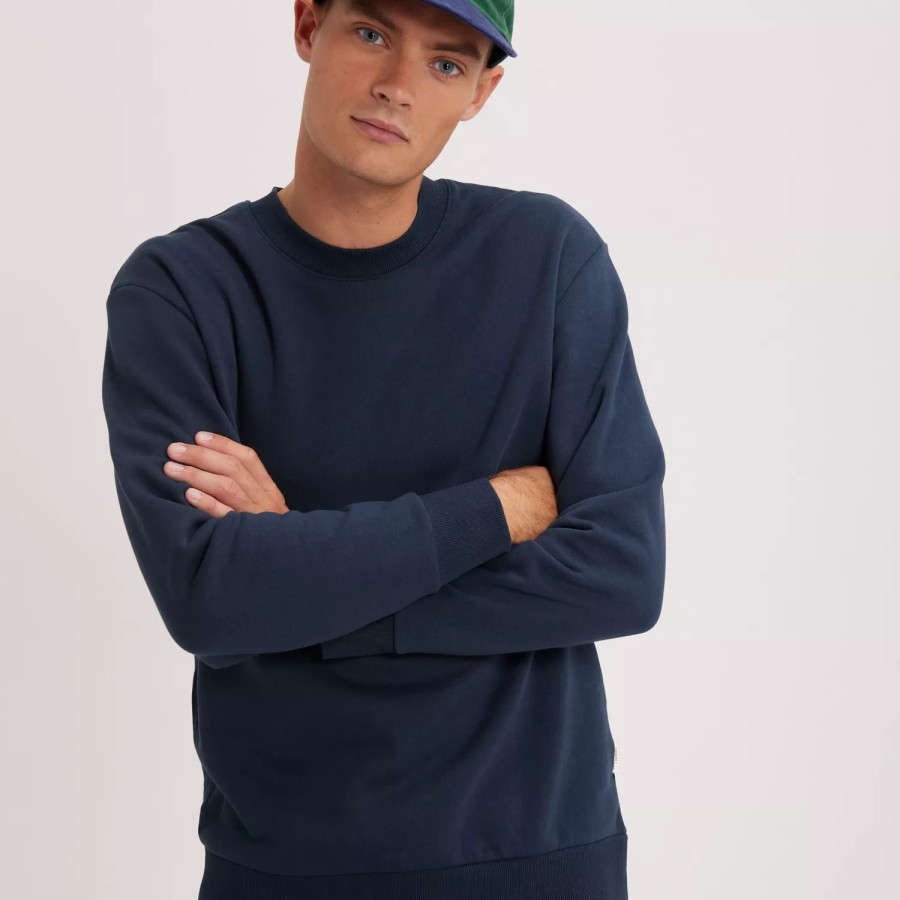 Toj Selected Homme | Slhrelaxhoffman Crew Neck Sweat S N Navy Blazer