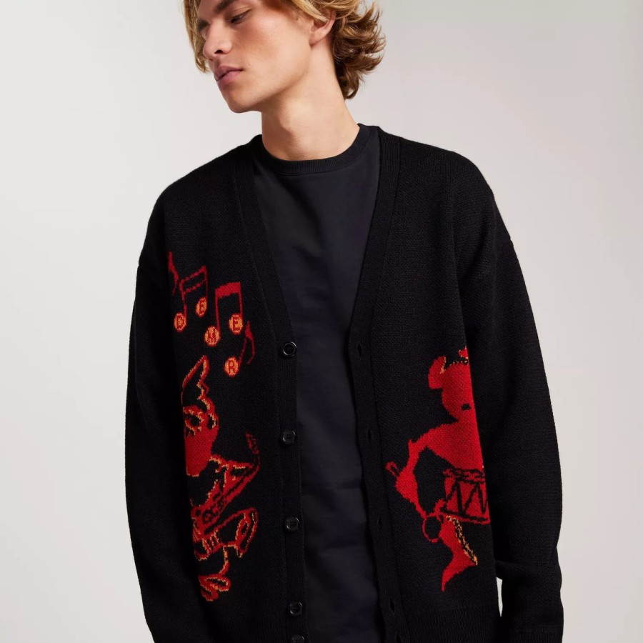 Toj Pas De Mer | Praise Cardigan Black Red