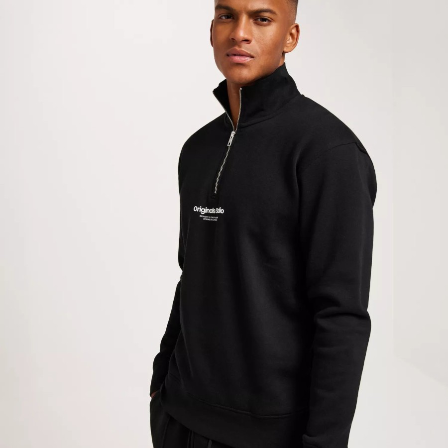 Toj Jack & Jones | Jorvesterbro Sweat Quarter Zip Hn N Black