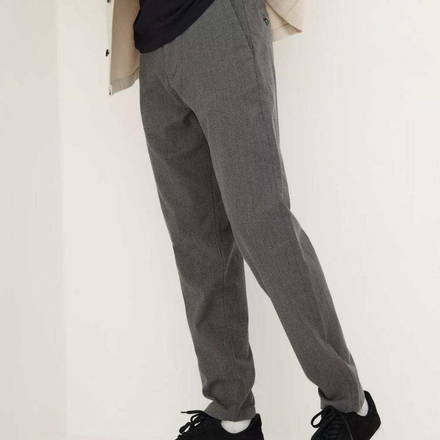 Toj Selected Homme | Slhslimtapered-York Pants W Noos Phantom Mixed With Black