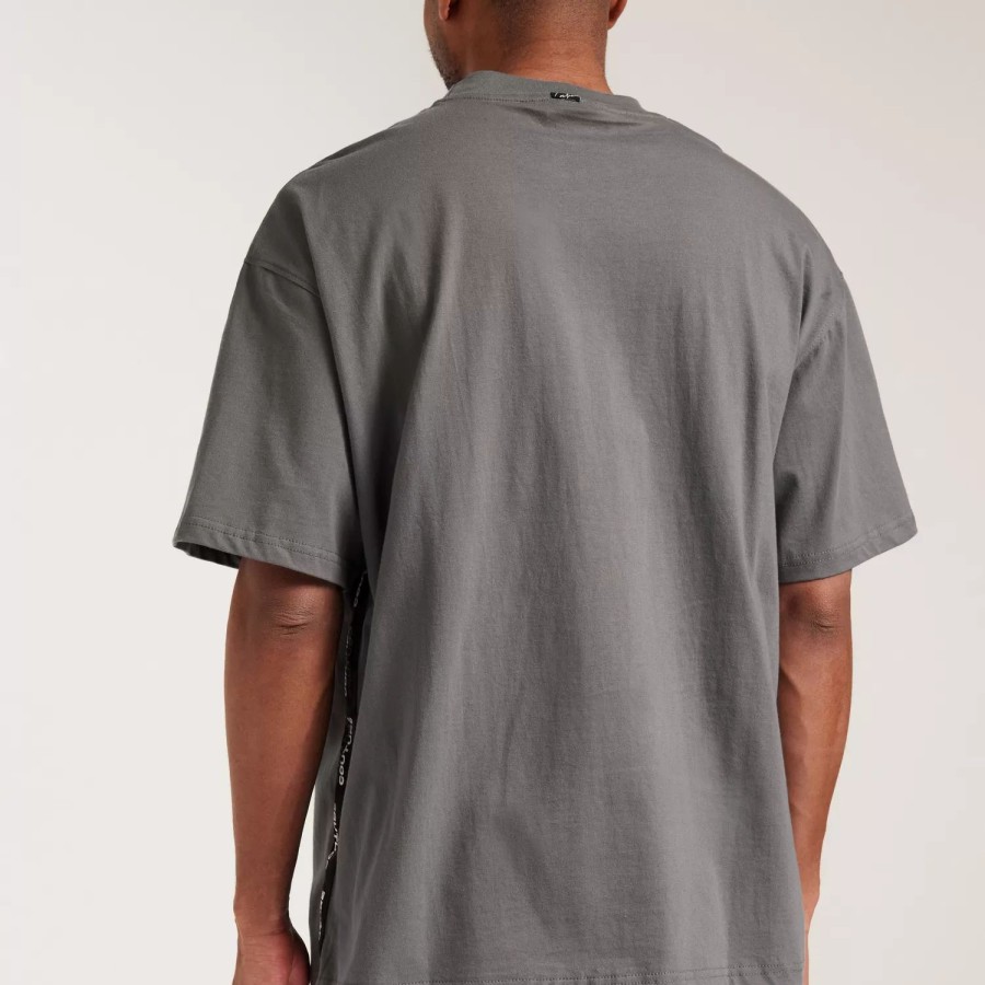 Toj The Couture Club | Jacquard Tape Relaxed Fit T-Shirt Grey