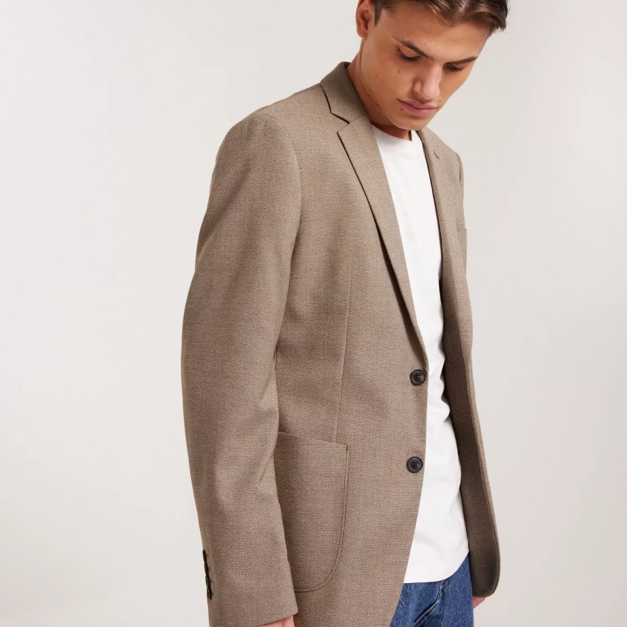 Toj Selected Homme | Slhslim-Gabe Structure Blz B Noos Light Brown Melange