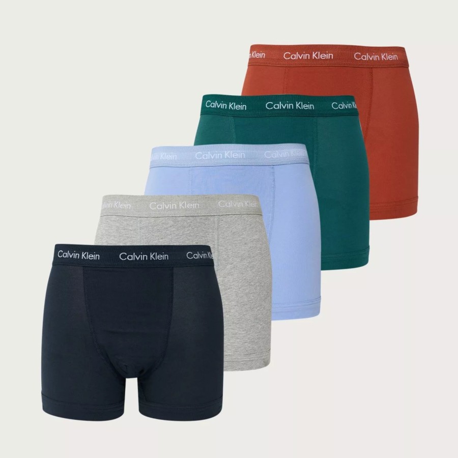 Toj Calvin Klein Underwear | Trunk 5Pk At Dp, Cr, Gry Ht, Be Ar Blu, Blr