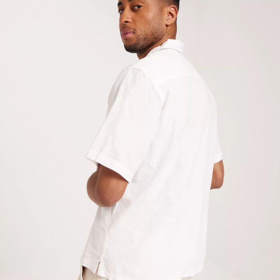 Toj Jack & Jones | Jprblusummer Linen Resort Shirt S/S White Relax Fit