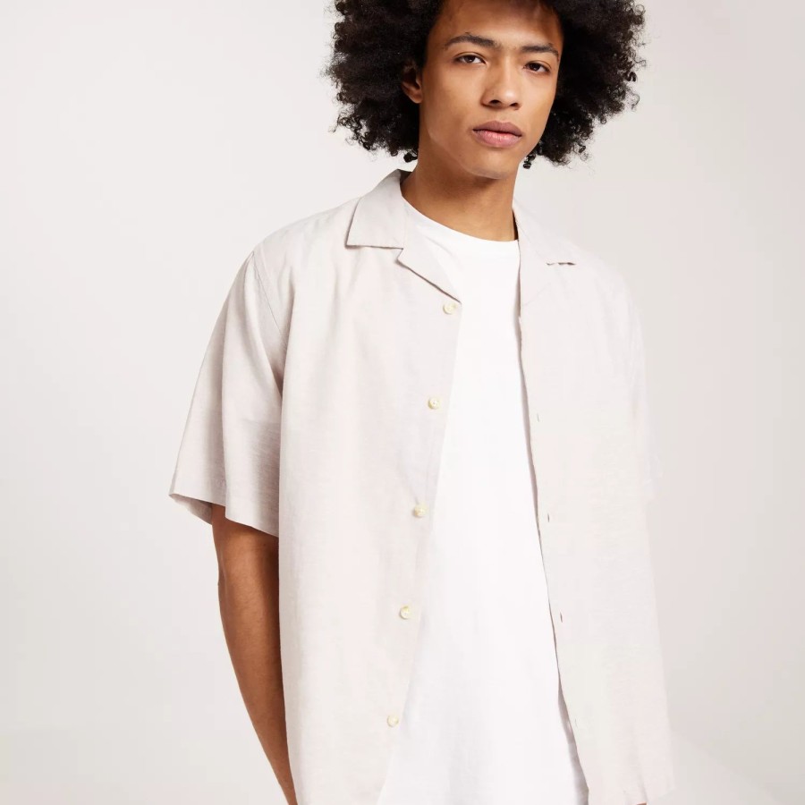 Toj Jack & Jones | Jprblusummer Linen Resort Shirt S/S Crockery Relax Fit