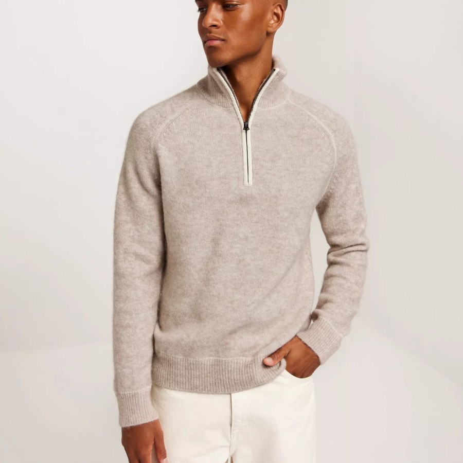 Toj J Lindeberg | Wilton Half Zip Sweater Oyster