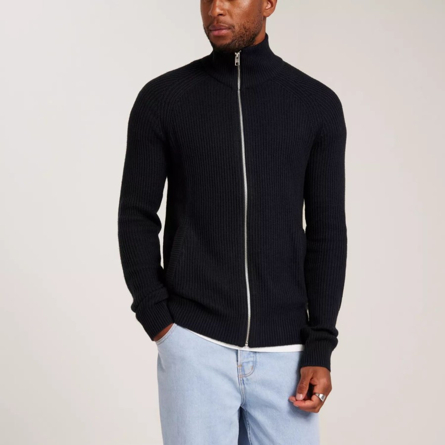 Toj Jack & Jones | Jjpannel Knit Zip Cardigan Aw23 Navy Blazer