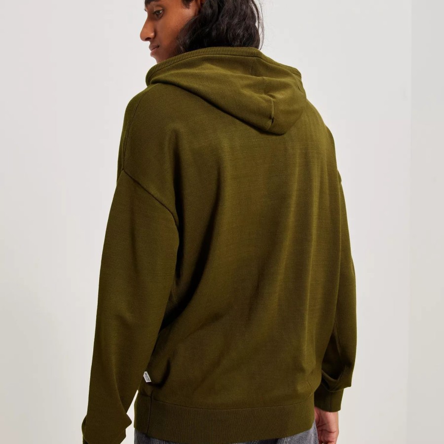 Toj Selected Homme | Slhteller Ls Knit Hoodie W Dark Olive