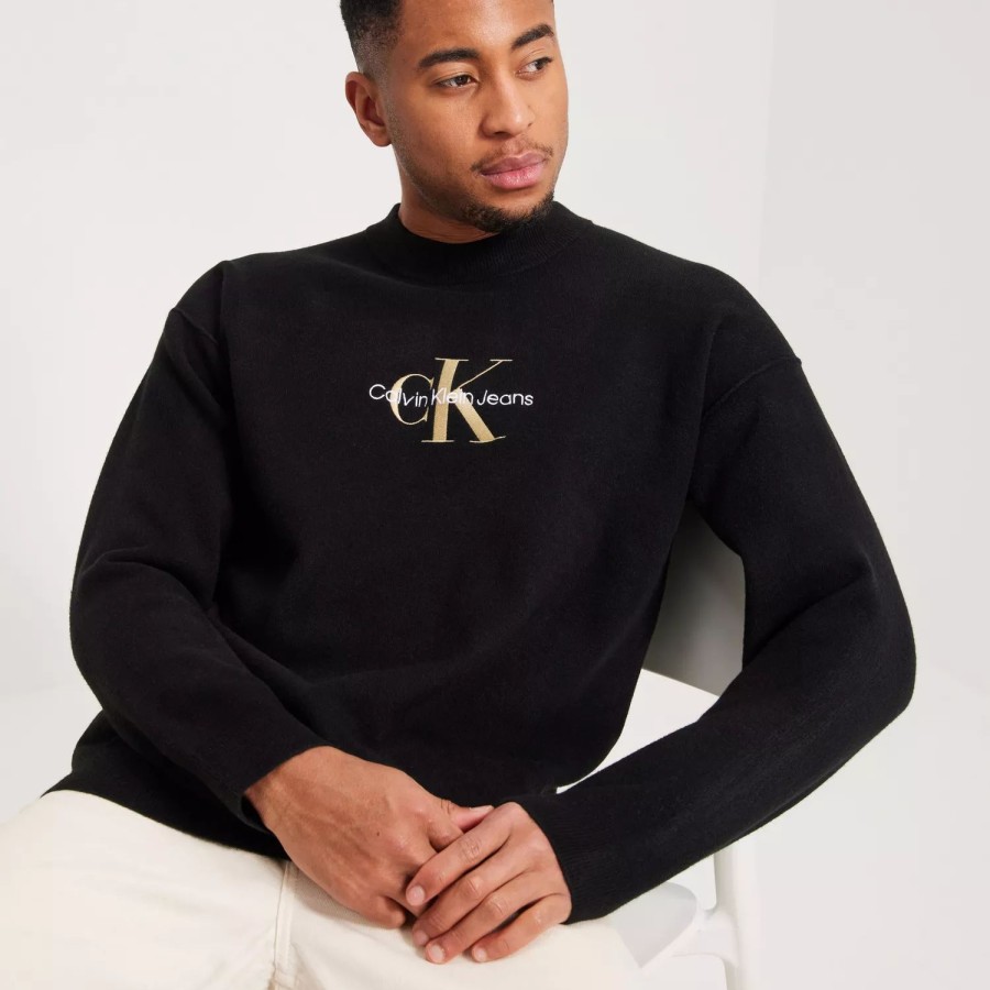 Toj Calvin Klein Jeans | Monologo High Neck Sweater Black