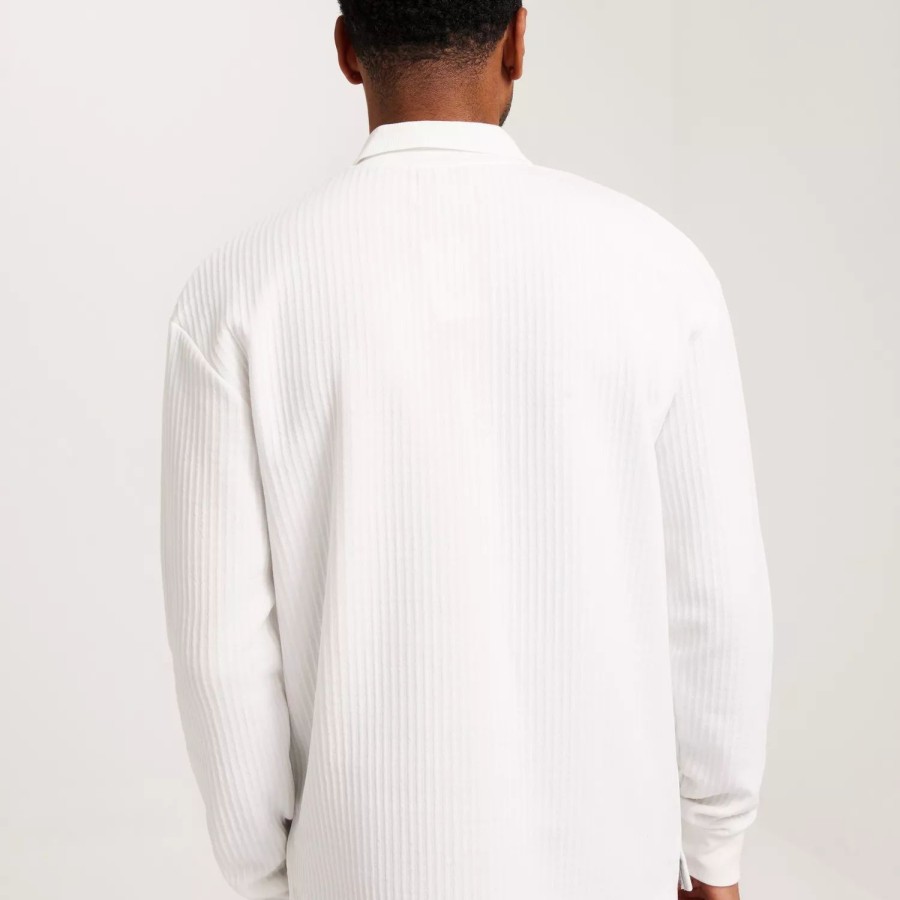 Toj Ciszere | Ottoman Stitch Full Zip White