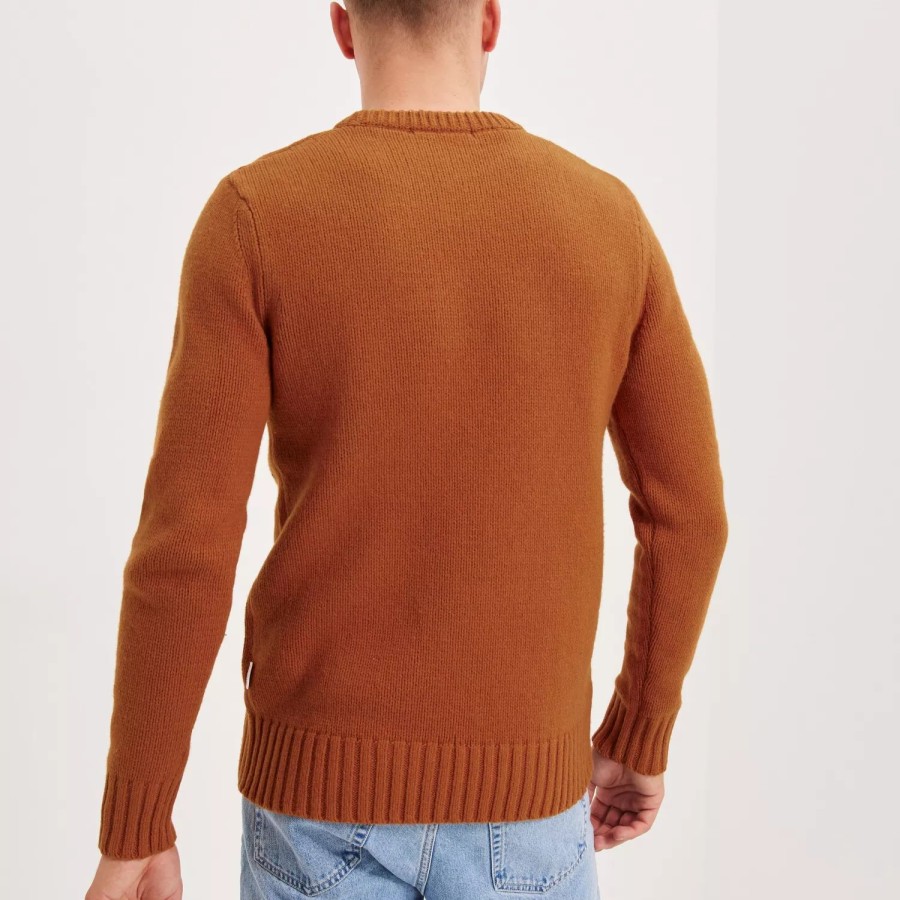 Toj Selected Homme | Slhsolo Ls Knit Crew Neck W Bombay Brown