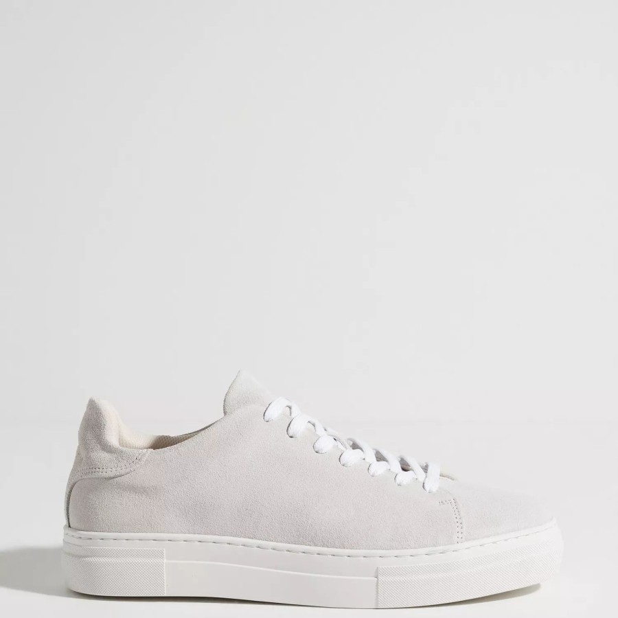 Sko Selected Homme | Slhdavid Chunky Suede Sneaker Noos White