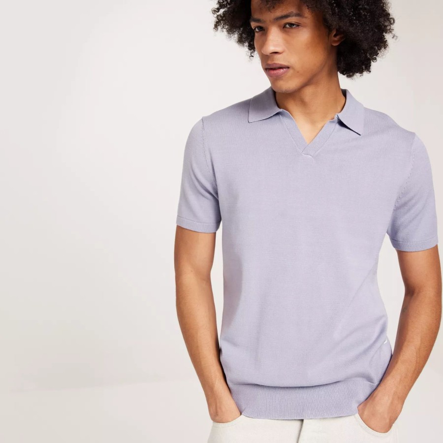 Toj Selected Homme | Slhteller Ss Knit Polo W Languid Lavender