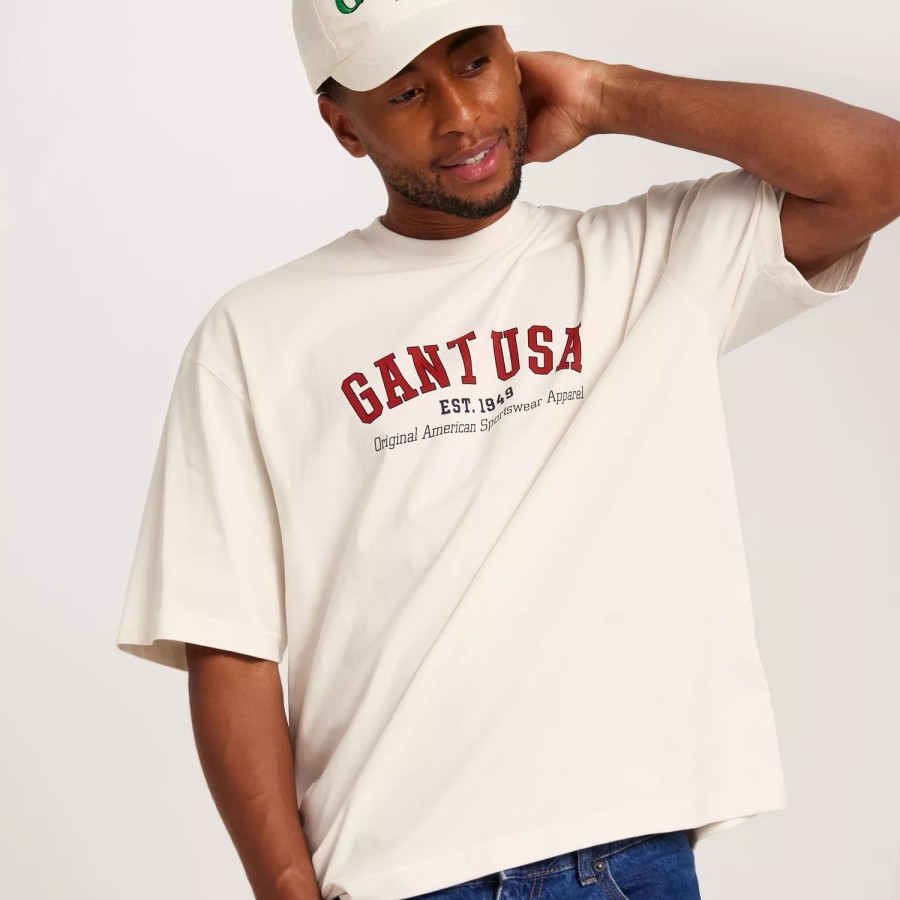 Toj Gant | Gant Usa Ss T-Shirt Cream