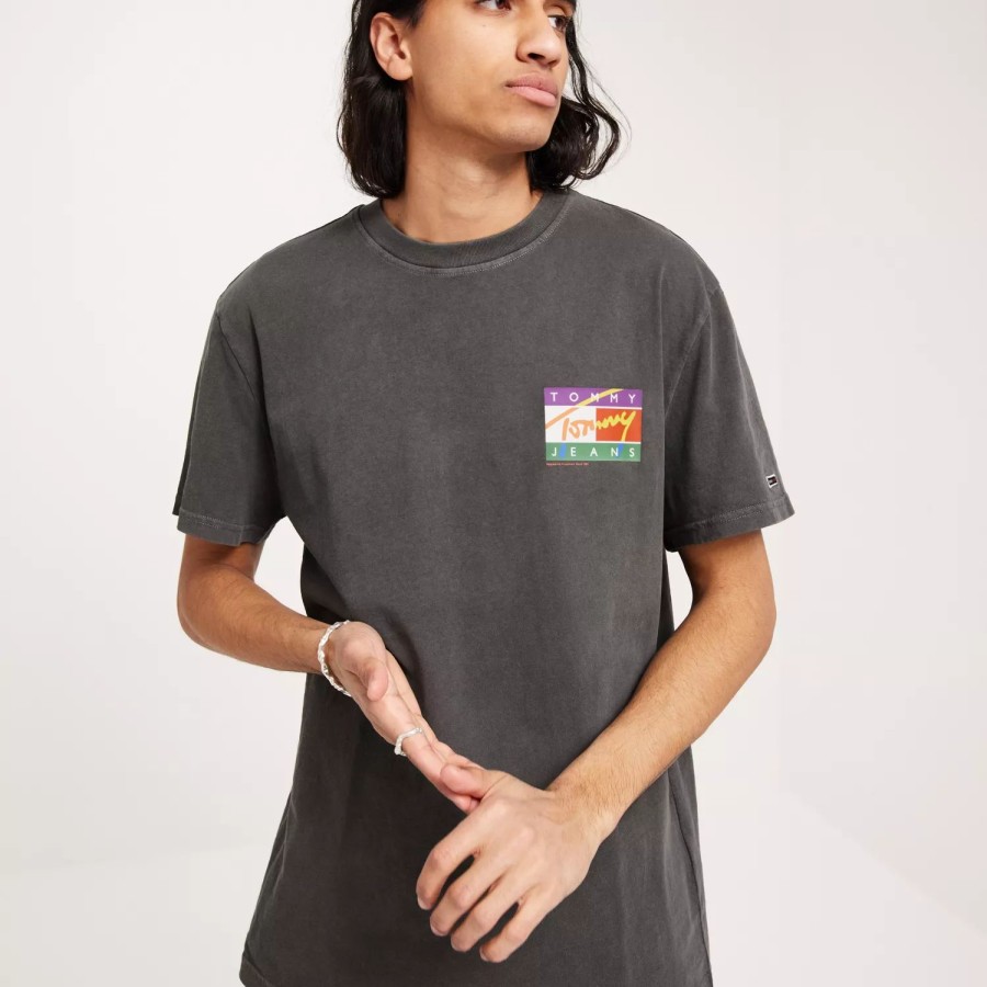 Toj Tommy Jeans | Tjm Clsc Signature Pop Flag Tee Black