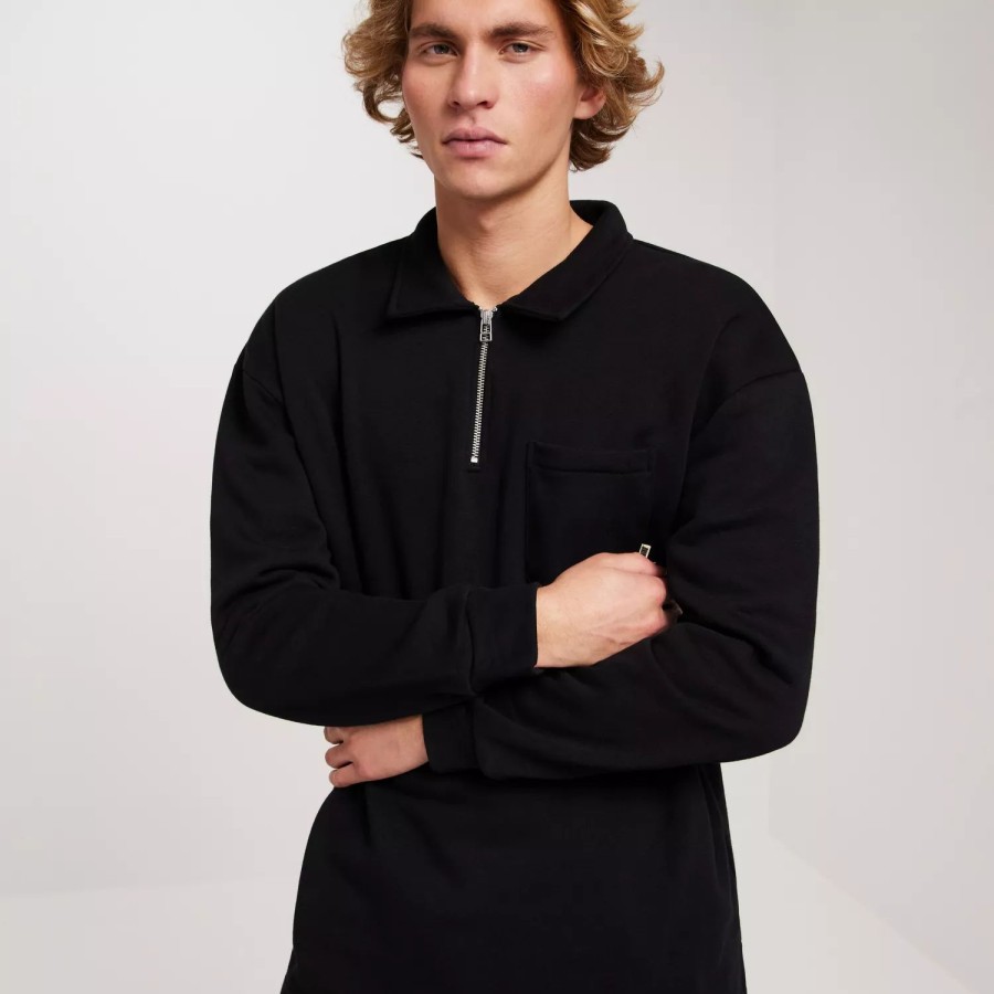 Toj Woodbird | Wbdom Half-Zip Sweat Black