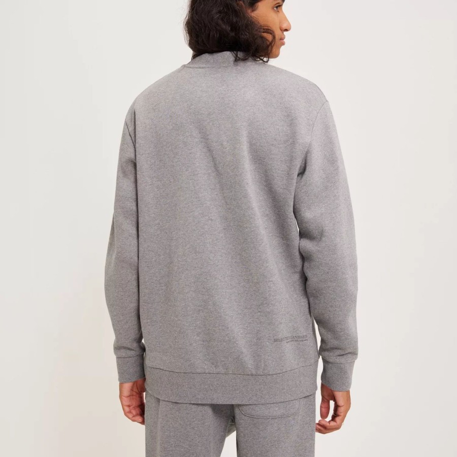 Toj Selected Homme | Slhrelaxhoffman Crew Neck Sweat S N Medium Grey Melange