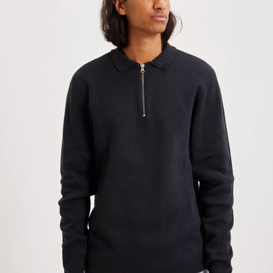 Toj Casual Friday | Karl 0043 Polo Collar Knit Black