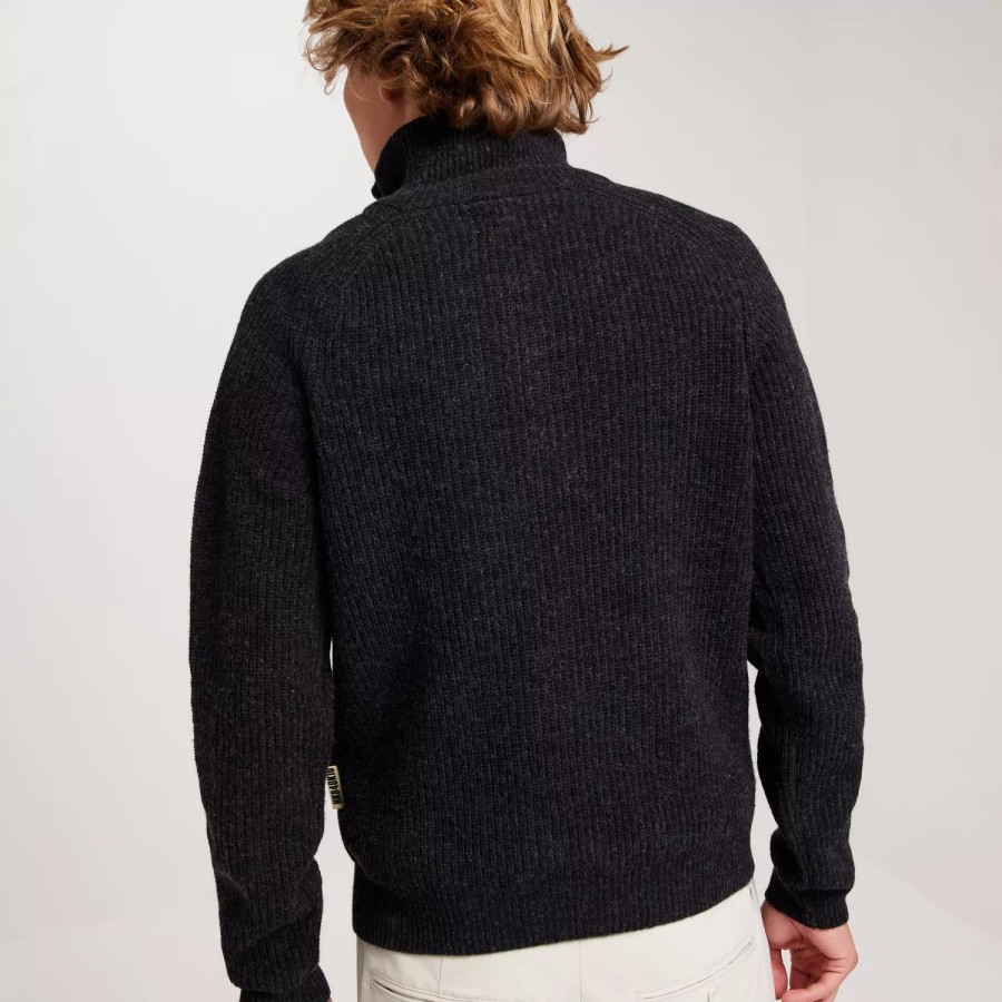 Toj Woodbird | Wblass Wool Half-Zip Black Melange