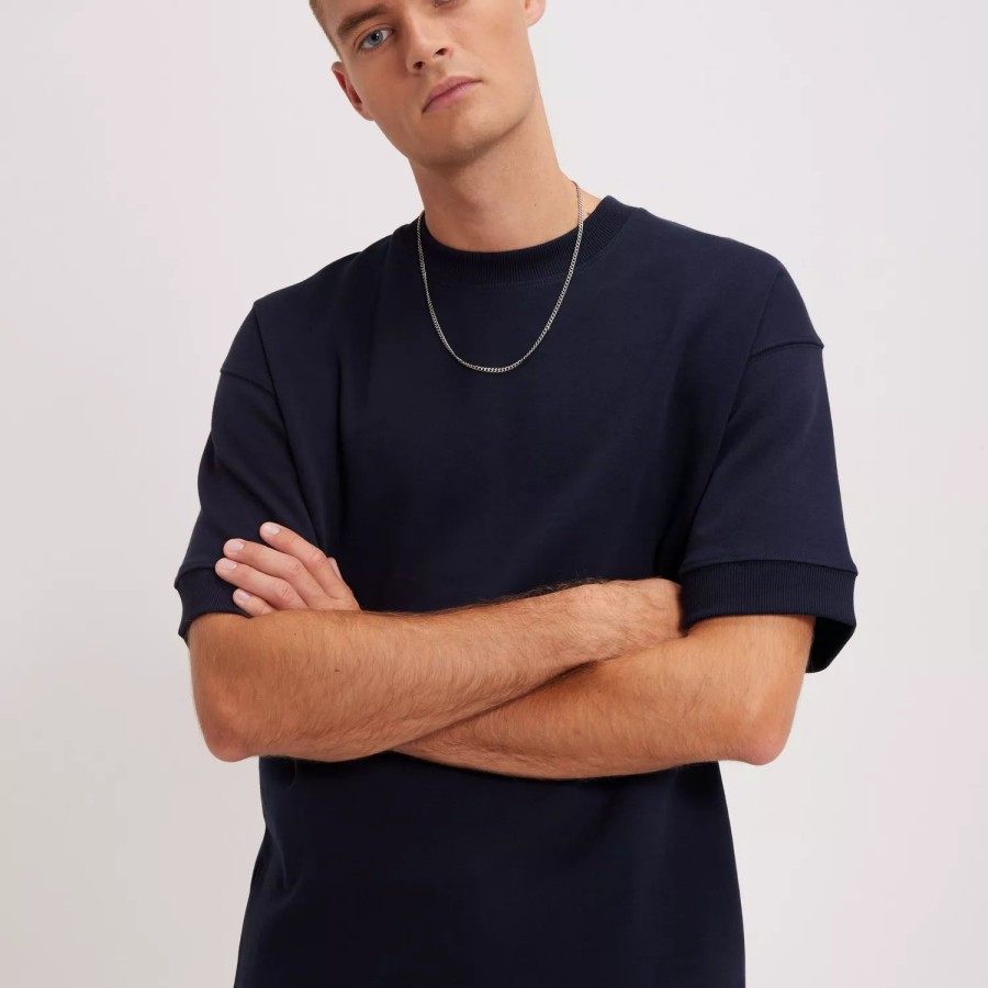 Toj Selected Homme | Slhoversizecorton Ss O-Neck Tee W Sky Captain