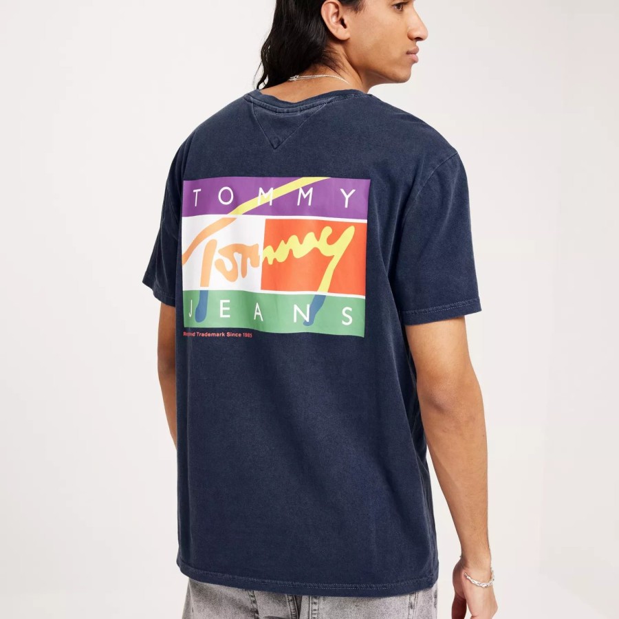 Toj Tommy Jeans | Tjm Clsc Signature Pop Flag Tee Twilight Navy