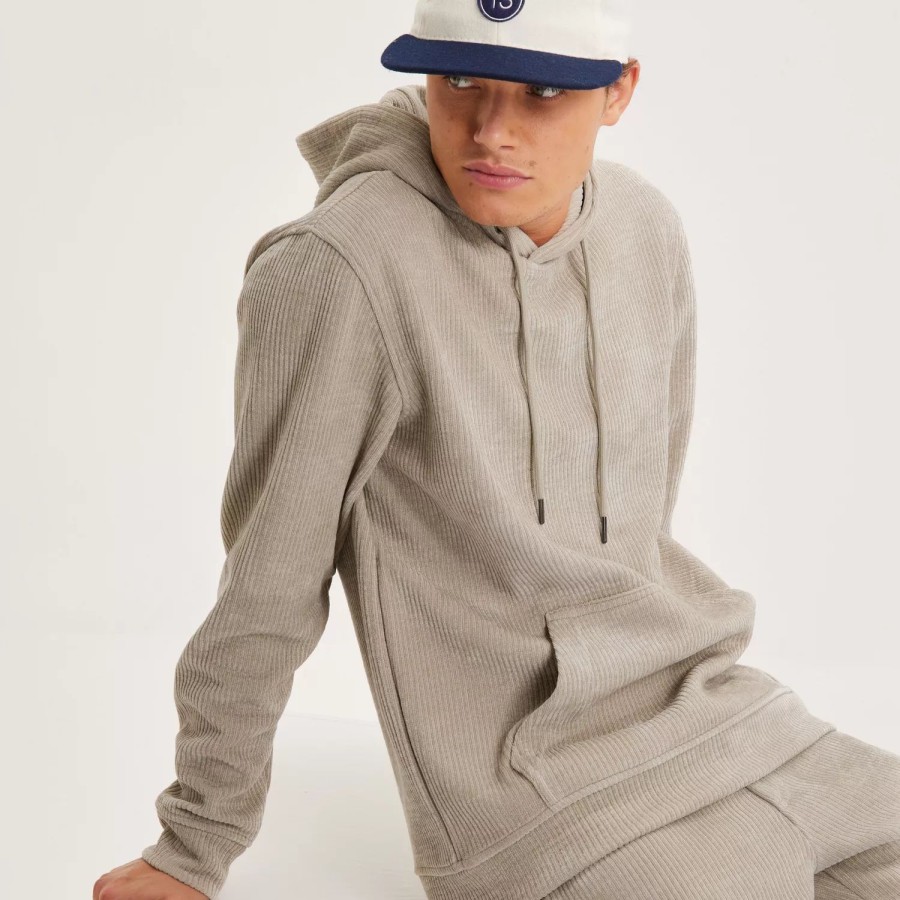 Toj Only & Sons | Onskyle Reg Cord Hoodie 3616 Swt Silver Lining