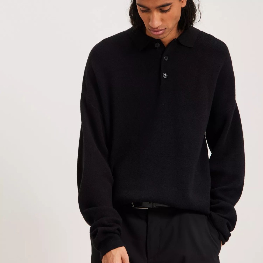 Toj Jack & Jones | Jormarvin Knit Ls Polo Black