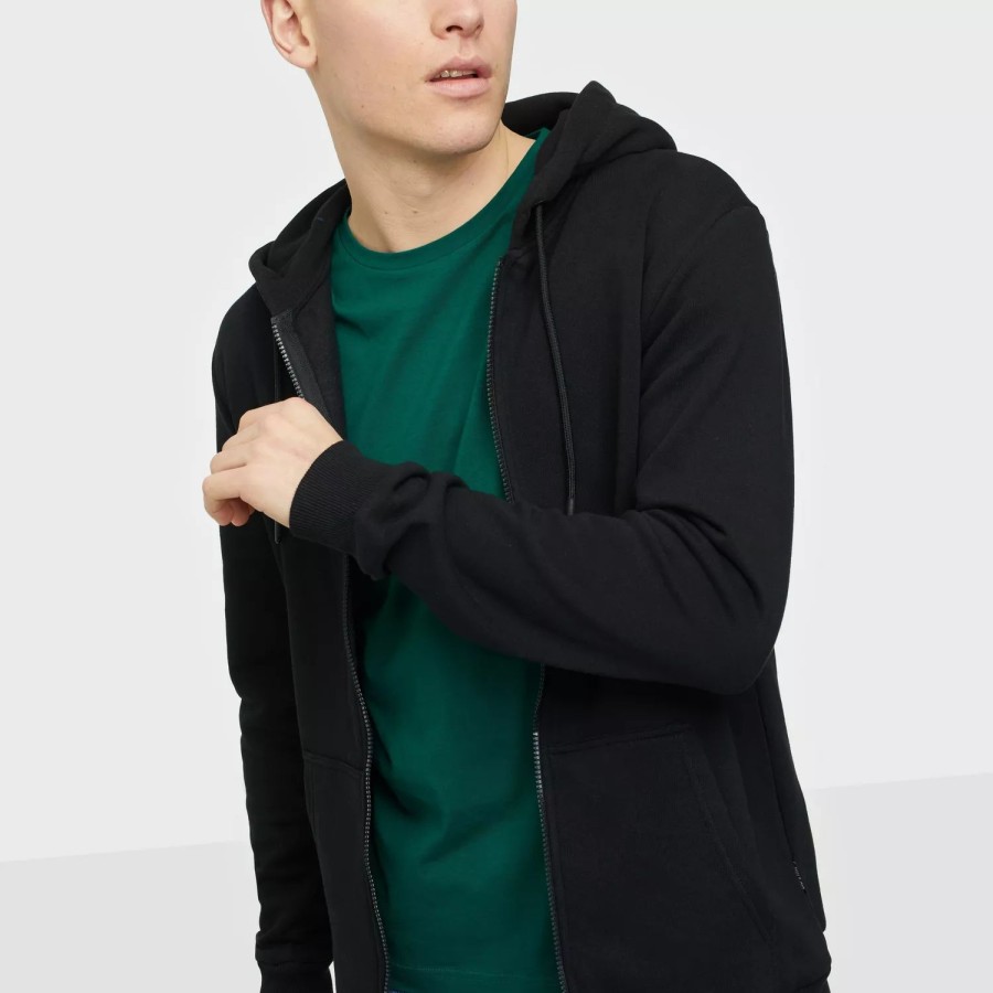 Toj Only & Sons | Onsceres Zip Thr. Hoodie Sweat Noos Black