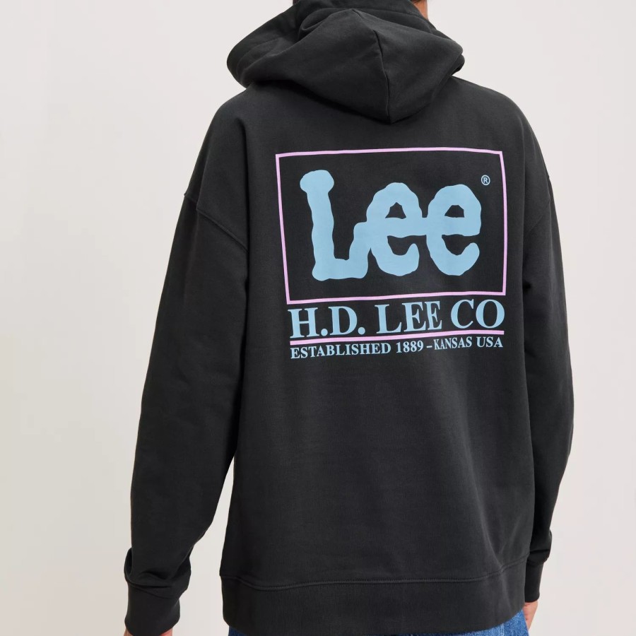 Toj Lee Jeans | Loose Logo Hoodie Washed Black